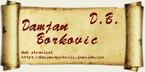 Damjan Borković vizit kartica